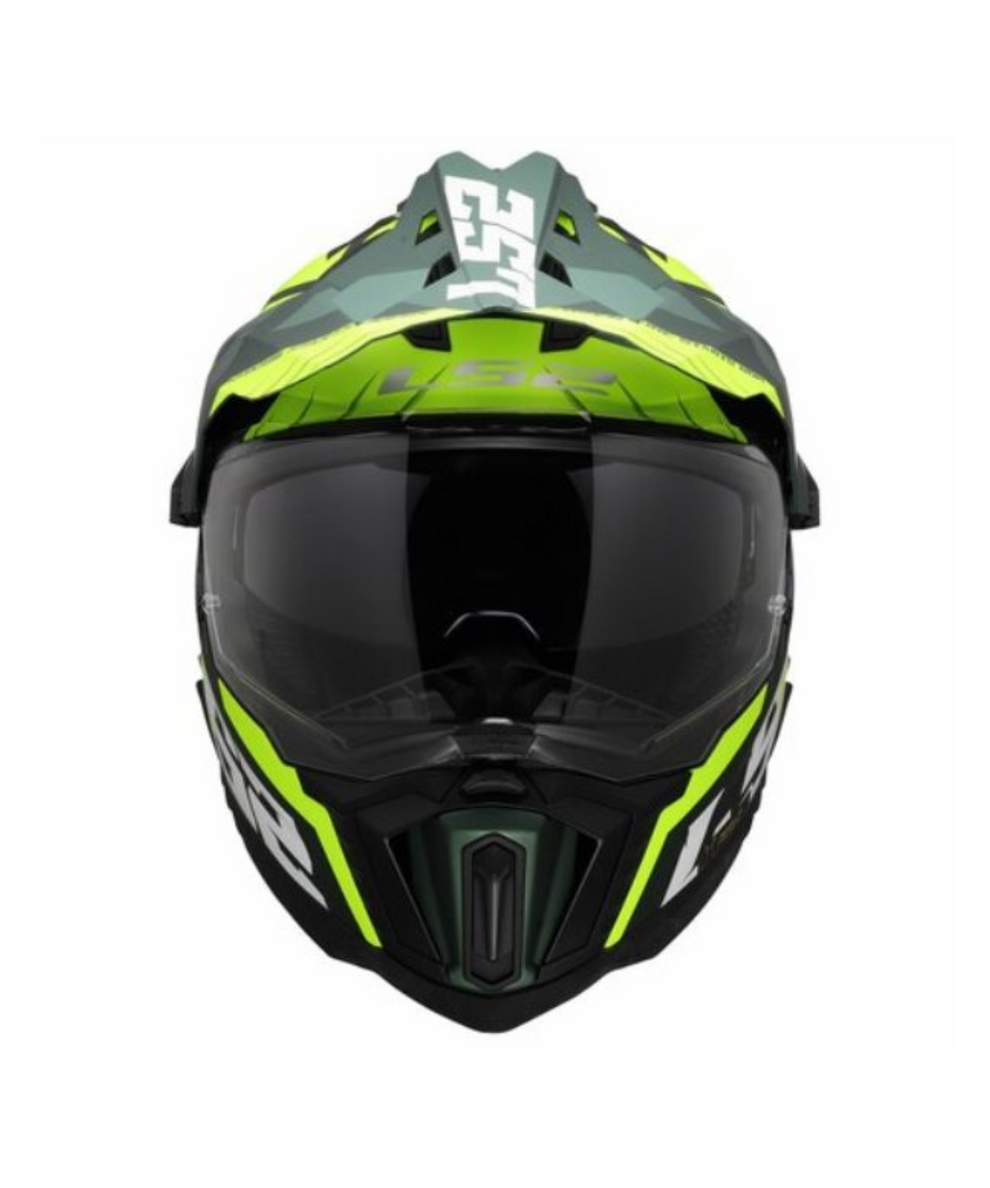 LS2 MX701 EXPLORER Spire Gloss Hi Viz Green Helmets