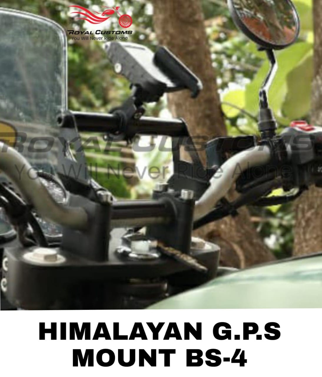 Royal Customs GPS Mount for Himalayan BS4/BS6