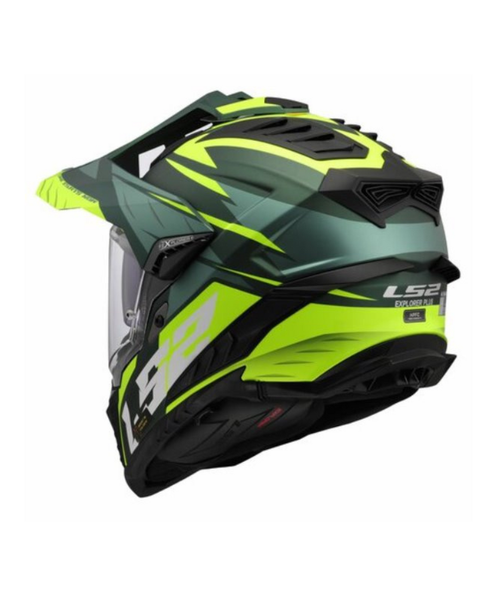 LS2 MX701 EXPLORER Spire Gloss Hi Viz Green Helmets