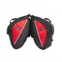 ViaTerra Wolf saddlebags for Bajaj Pulsars (RED)