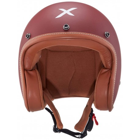 AXOR Jet Open Face Dull Chestnut Red Helmet