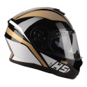 Lazer MH5 Light Gloss Black White Gold Flip Up Helmet