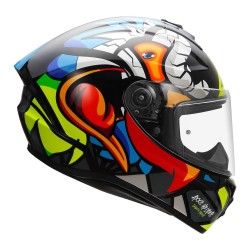 Axxis Draken S Parrot Motorcycle Gloss Black Helmet
