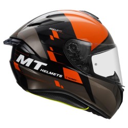 MT Targo Pro Rigel Motorcycle Gloss Flo Orange Helmet