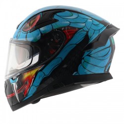 Apex Venomous D/V Gloss BLACK NEON BLUE Helmet