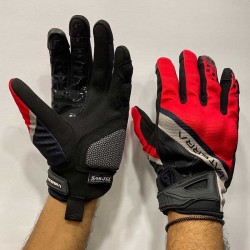 ViaTerra Holeshot – Black/Red Riding Gloves