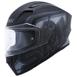 SMK Stellar Stage Gloss Black Grey (GL262) Helmet