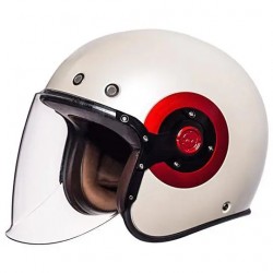 SMK Retro Jet Gloss White (GL130) Helmet