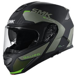 SMK Gullwing Kresto Black Green Gloss Helmet ( GL288)