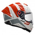 MT Hummer Flex Helmet ( Gloss White Red )