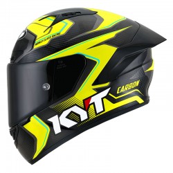 KYT NZ Carbon Competition Yellow Helmet