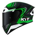 KYT TT Course Overtech Black Green Helmet