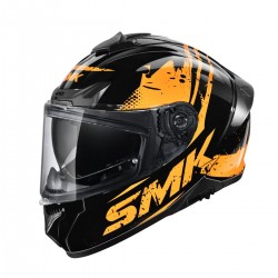 SMK Typhoon Grunge Orange Grey Gloss (GL-627) Helmet