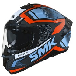 SMK Typhoon Thorn Black Orange Grey Gloss (GL276) Helmet