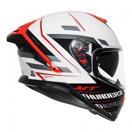 MT Thunder3 Pro Damer Gloss Red Helmet