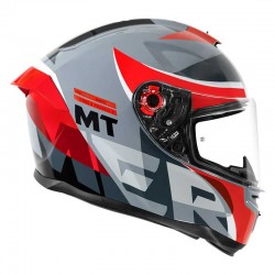 MT Hummer Oasis Gloss Grey & Red Helmet
