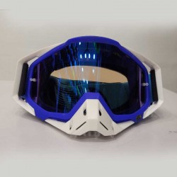 B13 100 Percent Goggles blue frame white nose blue film
