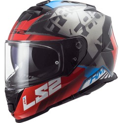 LS2 FF800 Storm Sprinter Black Red Titanium Helmet