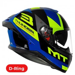 MT Thunder3 Pro Calipso Gloss Blue & Fluorescent Yellow Helmet