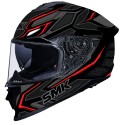 SMK Titan Panther Gloss Black Grey Red (GL263) Helmet