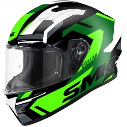 SMK Stellar Sports K Power Gloss Black Green Grey (GL286) Helmet