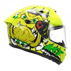 MT Hummer Neron Motorcycle Gloss Flo Yellow Helmet