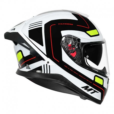 MT THUNDER3 Pro Atwell Gloss White Helmet