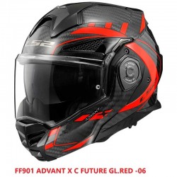 LS2 FF901 Advant XC Future GL Red Carbon Helmets