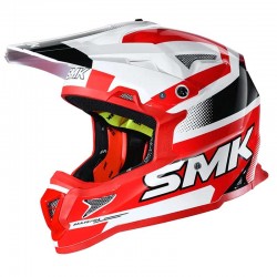 SMK Allterra X Throttle White Red Black Gloss (GL132) Helmet
