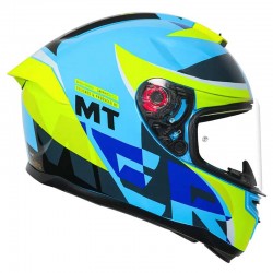 MT Hummer Oasis Gloss Fluorescent Blue Helmet