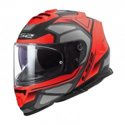 LS2 FF800 Storm Faster Matt Titanium Red Helmet