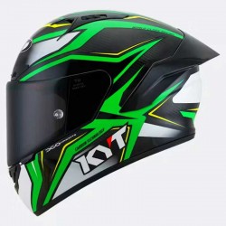 KYT NZ-Race Carbon Stride Full Face Helmet Green Fluo
