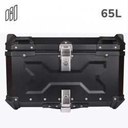 MH Aluminium 65L Black Top box With backrest