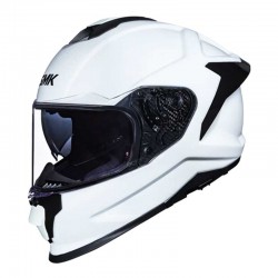SMK Titan Unicolour Glossy White Helmet- GL100