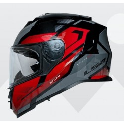 LS2 FF800 Storm II Kronos Gloss Red White Black Helmet (D Ring)