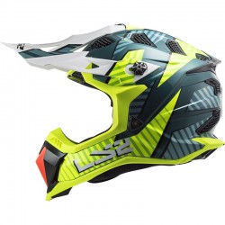 LS2 MX700 Subverter Evo Astro Gloss Cobalt Hi-Viz Yellow Helmet