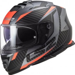 LS2 FF800 Storm Racer Matt Titanium Fluro Orange Helmet