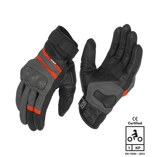 Rynox Air GT Gloves Dark Grey Red - AH Helmets