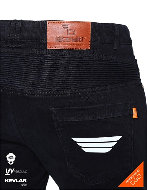 Bikeratti Raven Denim Black Riding Jeans