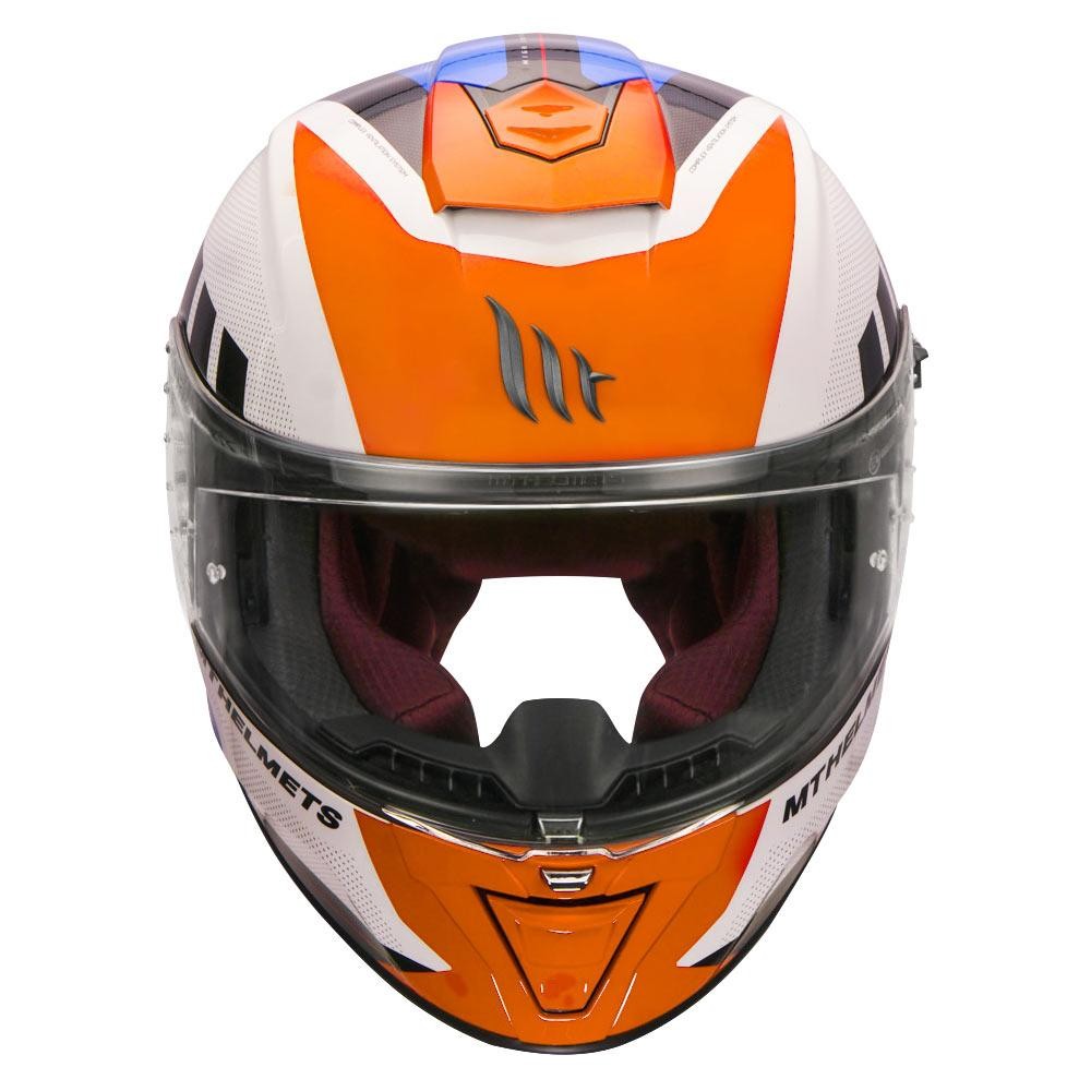 MT Blade 2sv Plus Motorcycle Gloss Fluorescent Orange Helmet