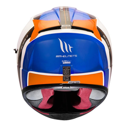 MT Blade 2sv Plus Motorcycle Gloss Fluorescent Orange Helmet