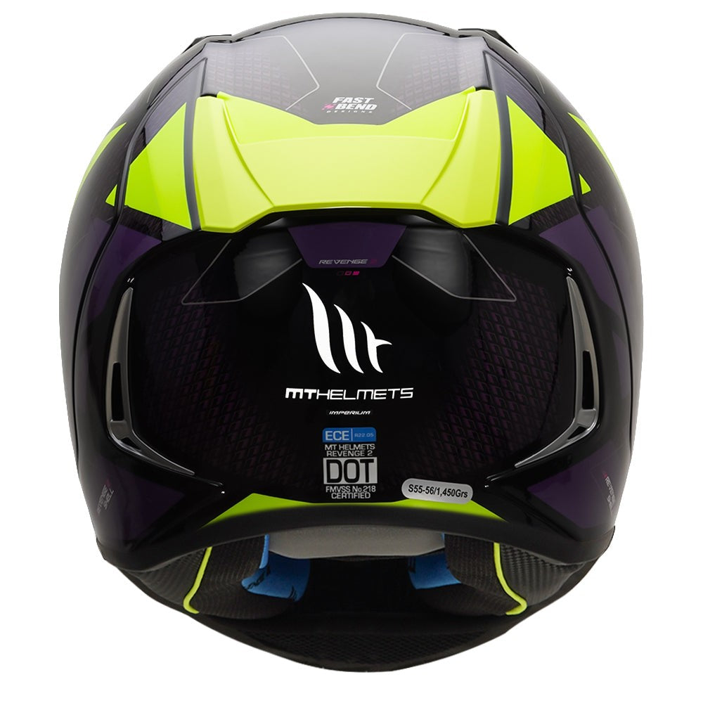 MT Revenge 2 Imperium Motorcycle Pink Fluorescent Yellow Helmet