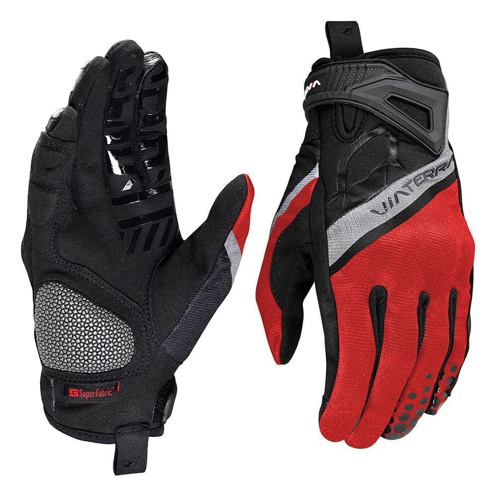 Viaterra Roost – Motorcycle Riding Chilli Red Gloves