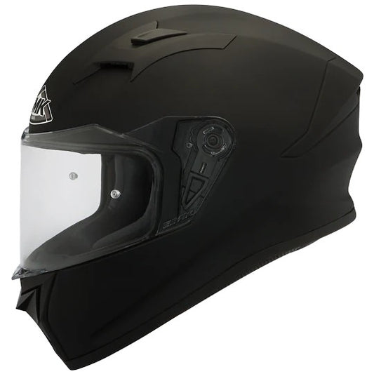 SMK Stellar Sports Solid Matt Black Helmet (MA200) - AH Helmets