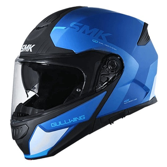 SMK Gullwing Kresto Blue White Matt (MA551) Helmet