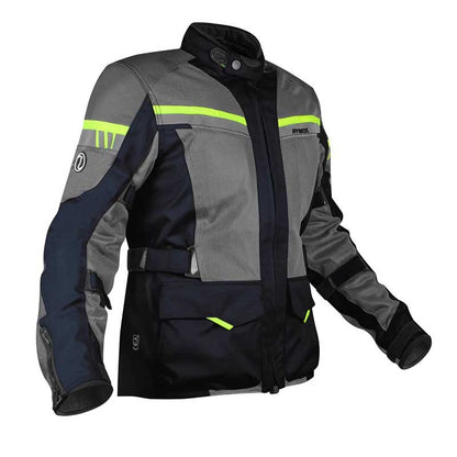 Rynox Stealth Air Pro Blue Hi-Viz Green Riding Jacket
