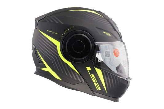 LS2 FF902 Scope Skid Gloss Black Hi Viz Yellow Helmet