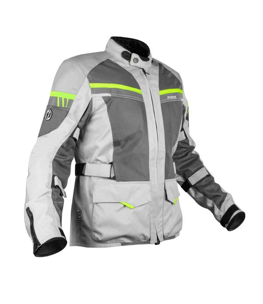 Rynox Stealth Air Pro Grey Hi-Viz Green Riding Jacket