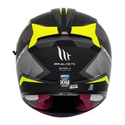 MT Blade 2sv Finish Line Matt Yellow Helmet
