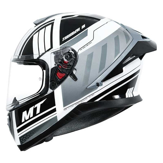 MT Thunder3 Pro Open Gloss Grey Helmet